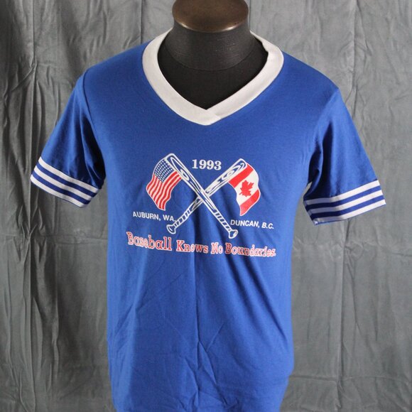 Vintage Graphic T-shirt - Cross Border Baseball 1993 - Men's Medium - Picture 3 of 8
